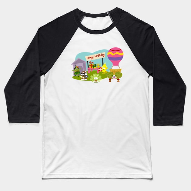Veggie Birthday Baseball T-Shirt by soniapascual